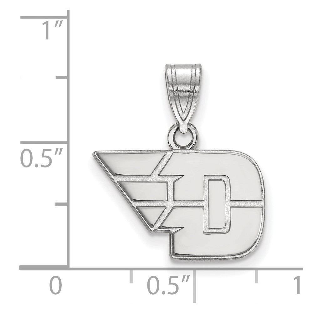 14k White Gold LogoArt University of Dayton Small Pendant