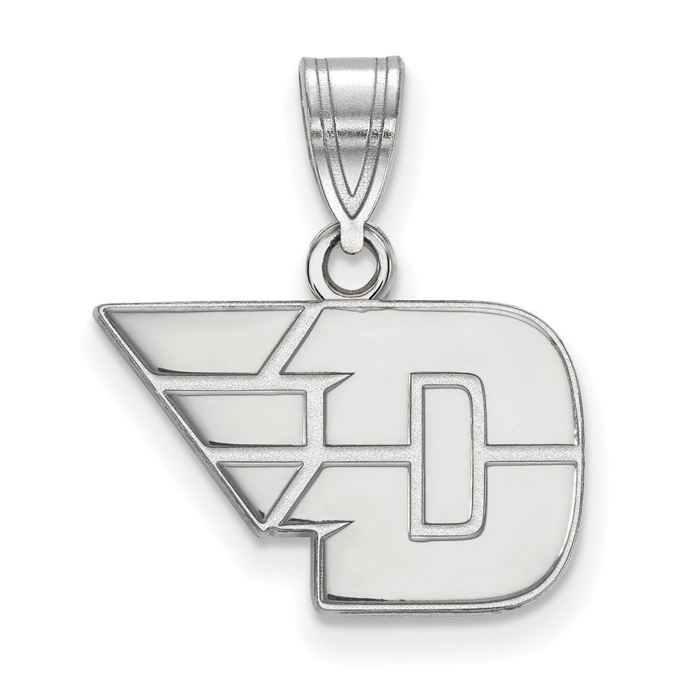 Sterling Silver Rhodium-plated LogoArt University of Dayton Small Pendant