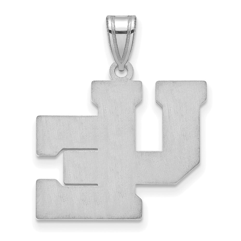 10k White Gold LogoArt University of Evansville Purple Aces Large Pendant