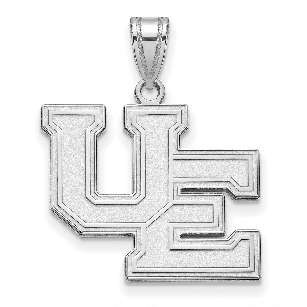 14k White Gold LogoArt University of Evansville Purple Aces Large Pendant