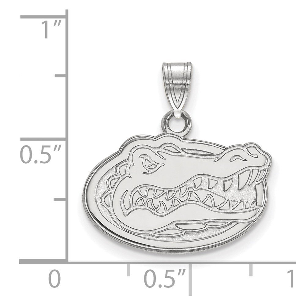14k White Gold LogoArt University of Florida Gator Small Pendant