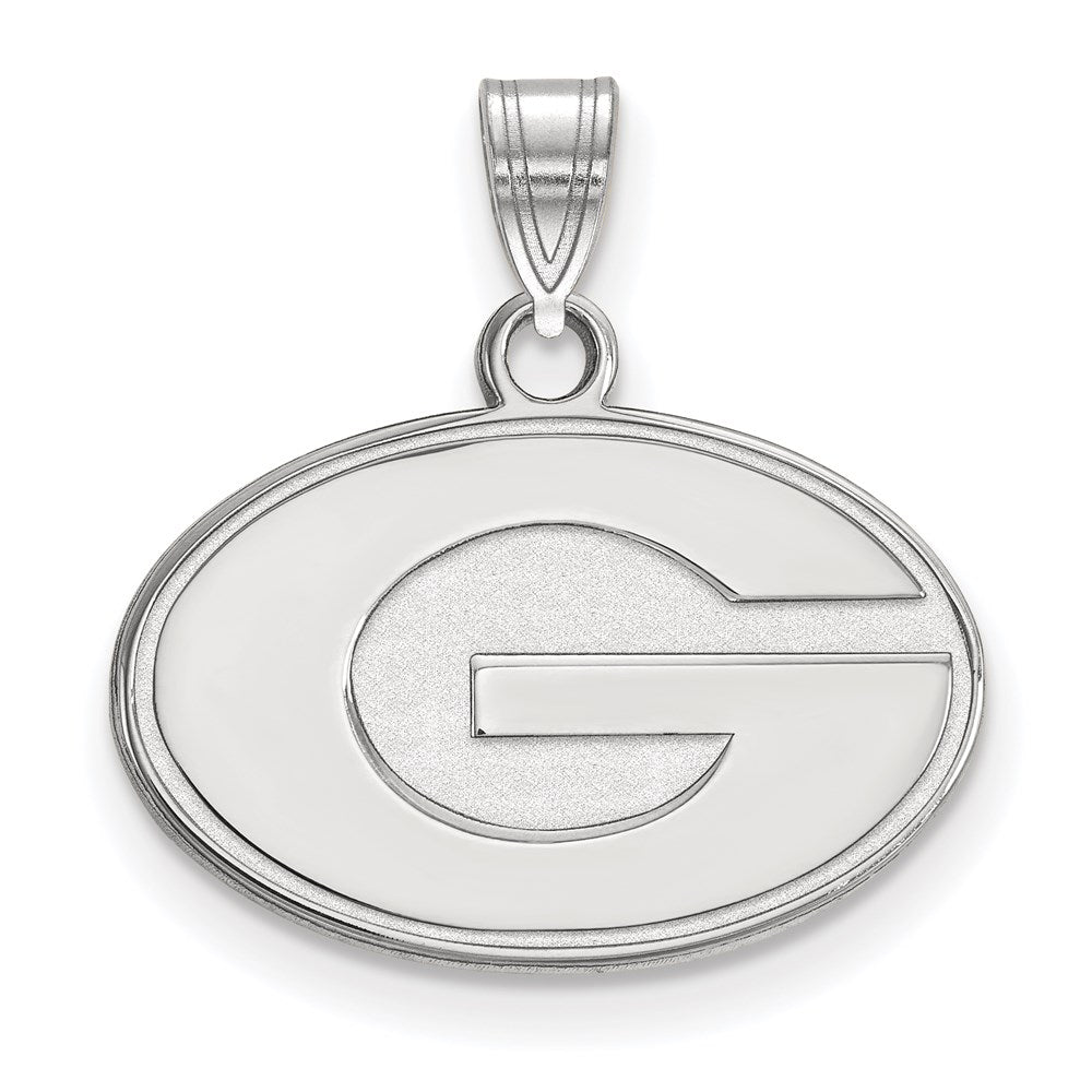 10k White Gold LogoArt University of Georgia Letter G Small Pendant