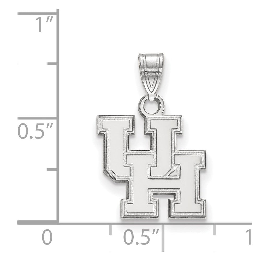 14k White Gold LogoArt University of Houston U-H Small Pendant