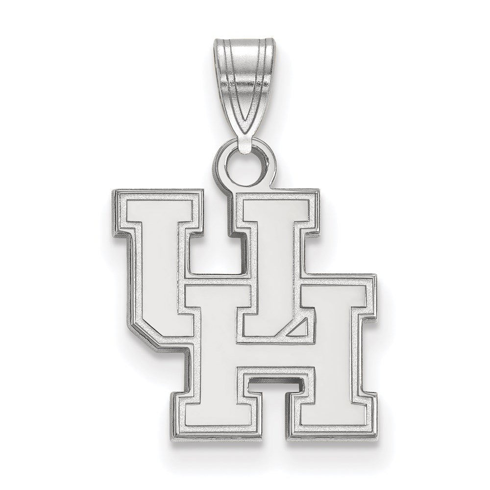 14k White Gold LogoArt University of Houston U-H Small Pendant