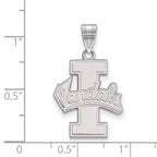 Sterling Silver Rhodium-plated LogoArt University of Idaho Vandals Large Pendant