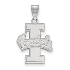 Sterling Silver Rhodium-plated LogoArt University of Idaho Vandals Large Pendant