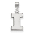 14k White Gold LogoArt University of Illinois Letter I Small Pendant