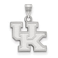 14k White Gold LogoArt University of Kentucky U-K Small Pendant
