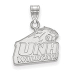 Sterling Silver Rhodium-plated LogoArt University of New Hampshire Small Pendant