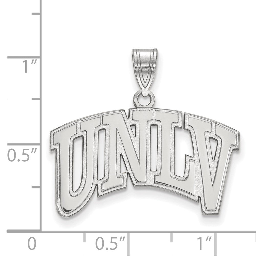 10k White Gold LogoArt University of Nevada-Las Vegas U-N-L-V Large Pendant