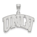 Sterling Silver Rhodium-plated LogoArt University of Nevada-Las Vegas U-N-L-V Large Pendant