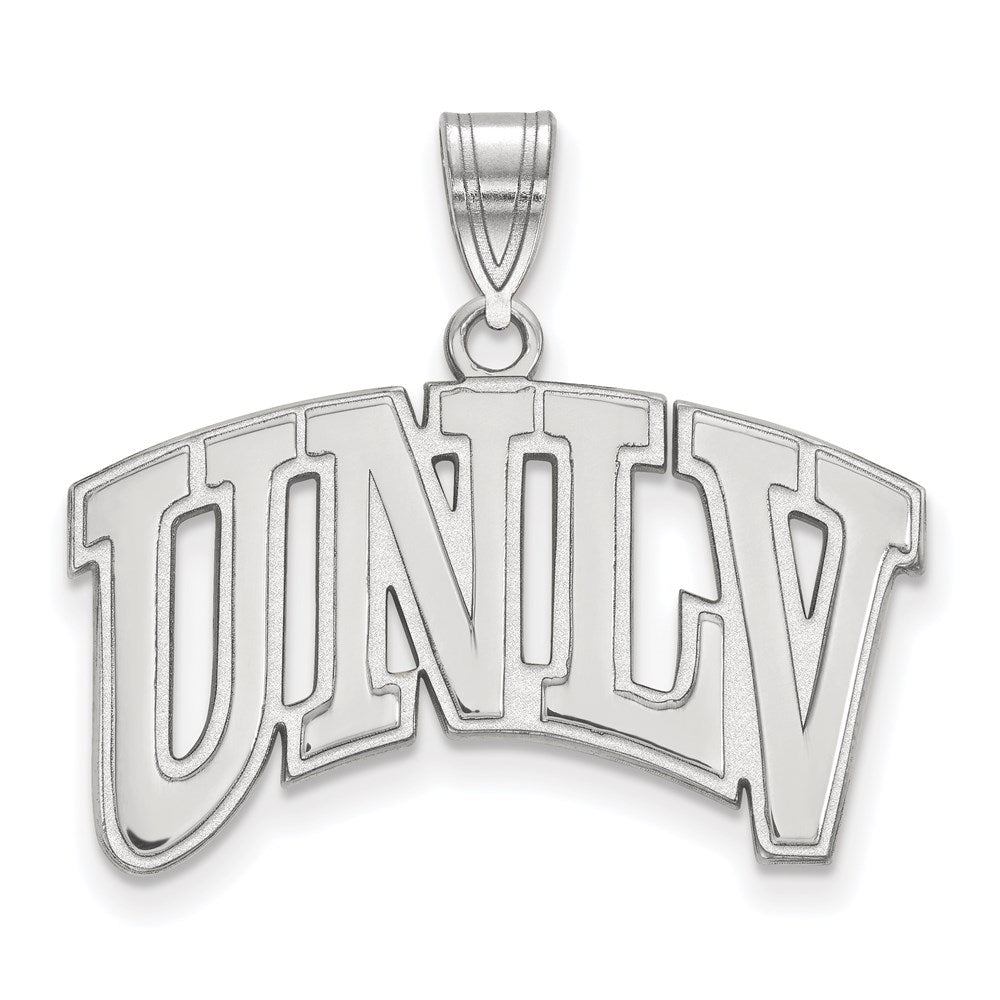 10k White Gold LogoArt University of Nevada-Las Vegas U-N-L-V Large Pendant