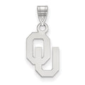 10k White Gold LogoArt University of Oklahoma O-U Small Pendant