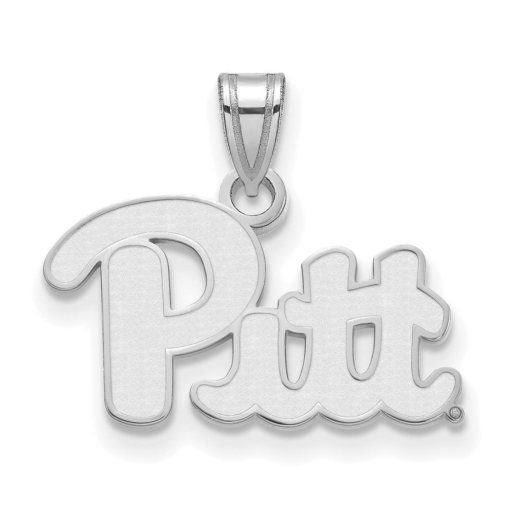 Sterling Silver Rhodium-plated LogoArt University of Pittsburgh Small Pendant