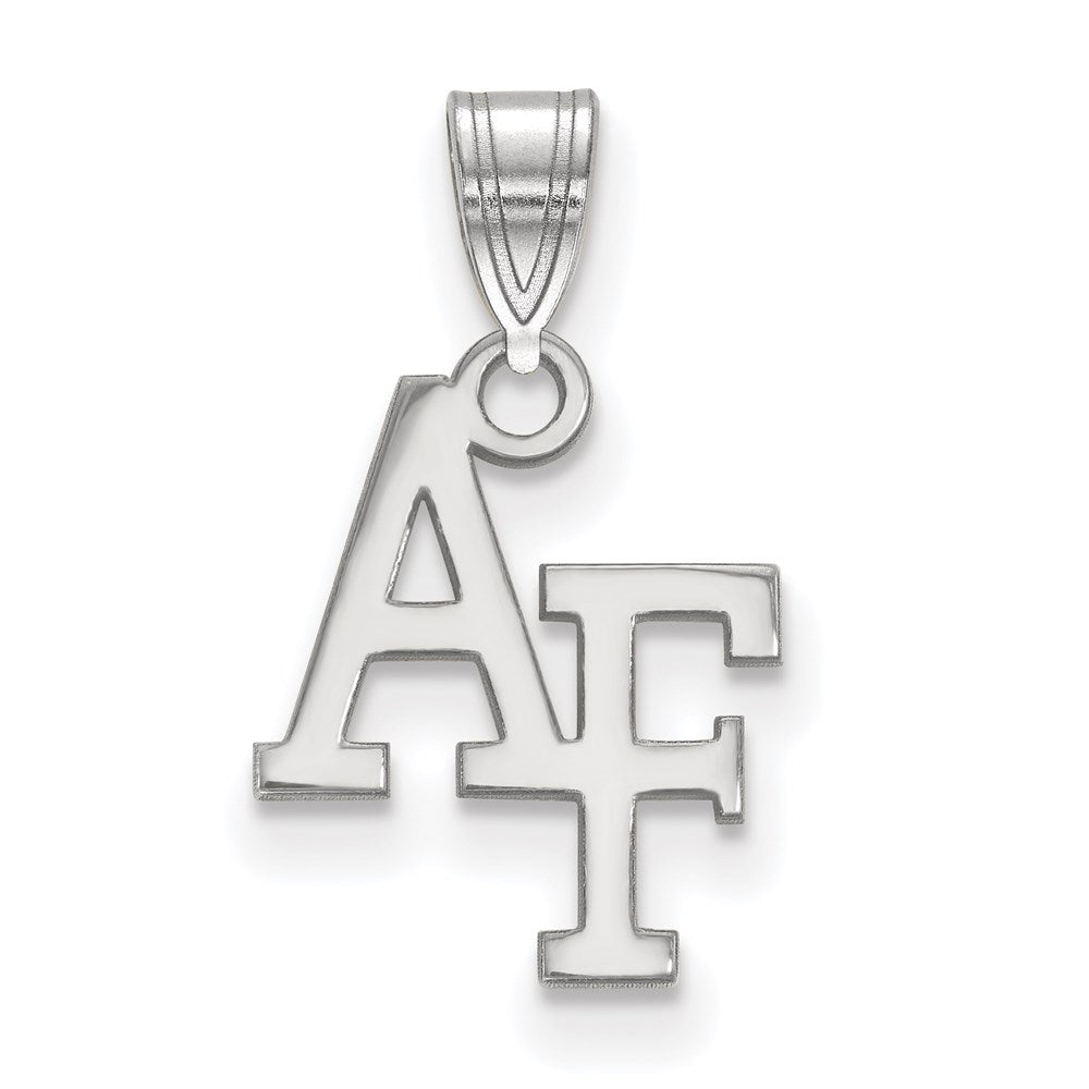 14k White Gold LogoArt United States Air Force Academy A-F Small Pendant