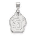 10k White Gold LogoArt University of South Dakota Large Pendant