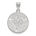 10k White Gold LogoArt University of Louisiana at Lafayette Large Pendant