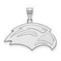 14k White Gold LogoArt University of Southern Mississippi Eagle Medium Pendant