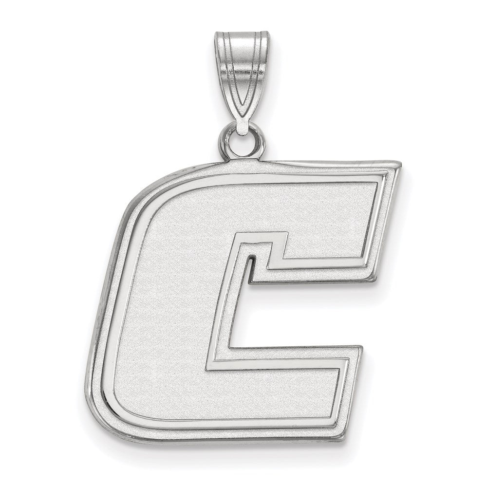 10k White Gold LogoArt University of Tennessee at Chattanooga Letter C Large Pendant