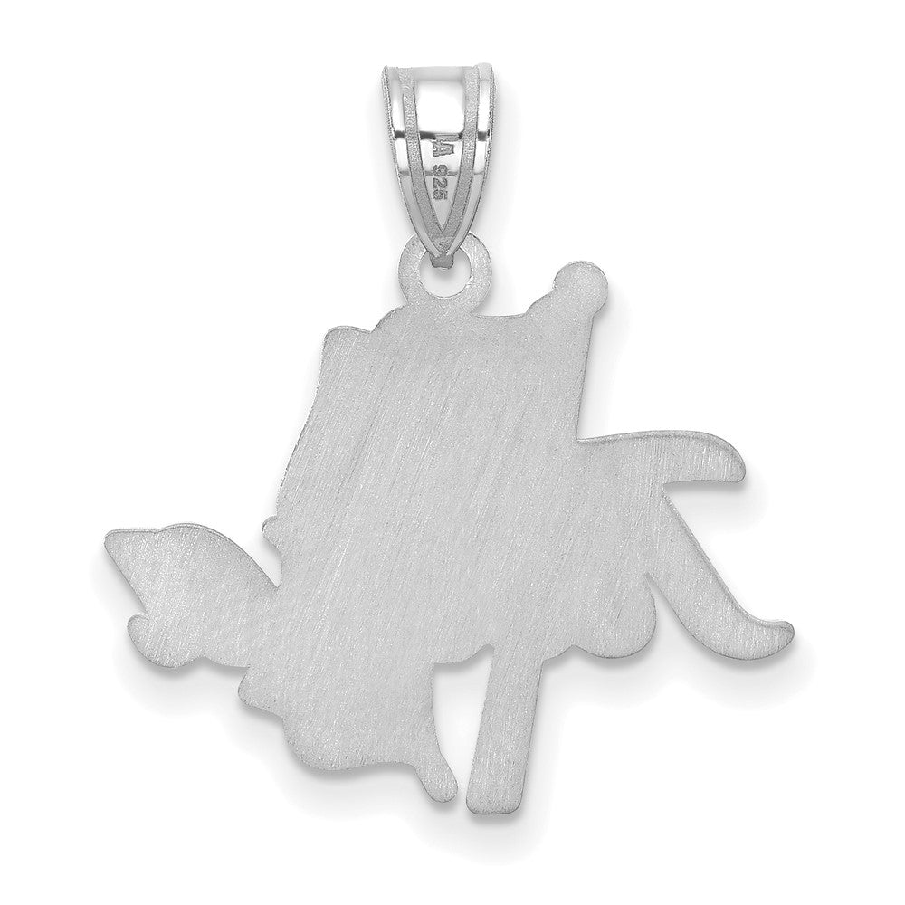 10k White Gold LogoArt University of Tulsa Large Pendant