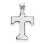 Sterling Silver Rhodium-plated LogoArt University of Tennessee Letter T Small Pendant