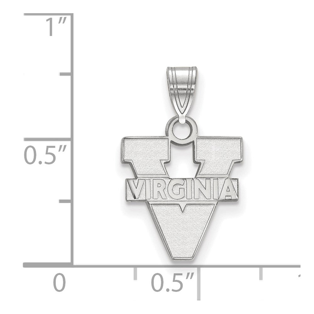 14k White Gold LogoArt University of Virginia Small Pendant
