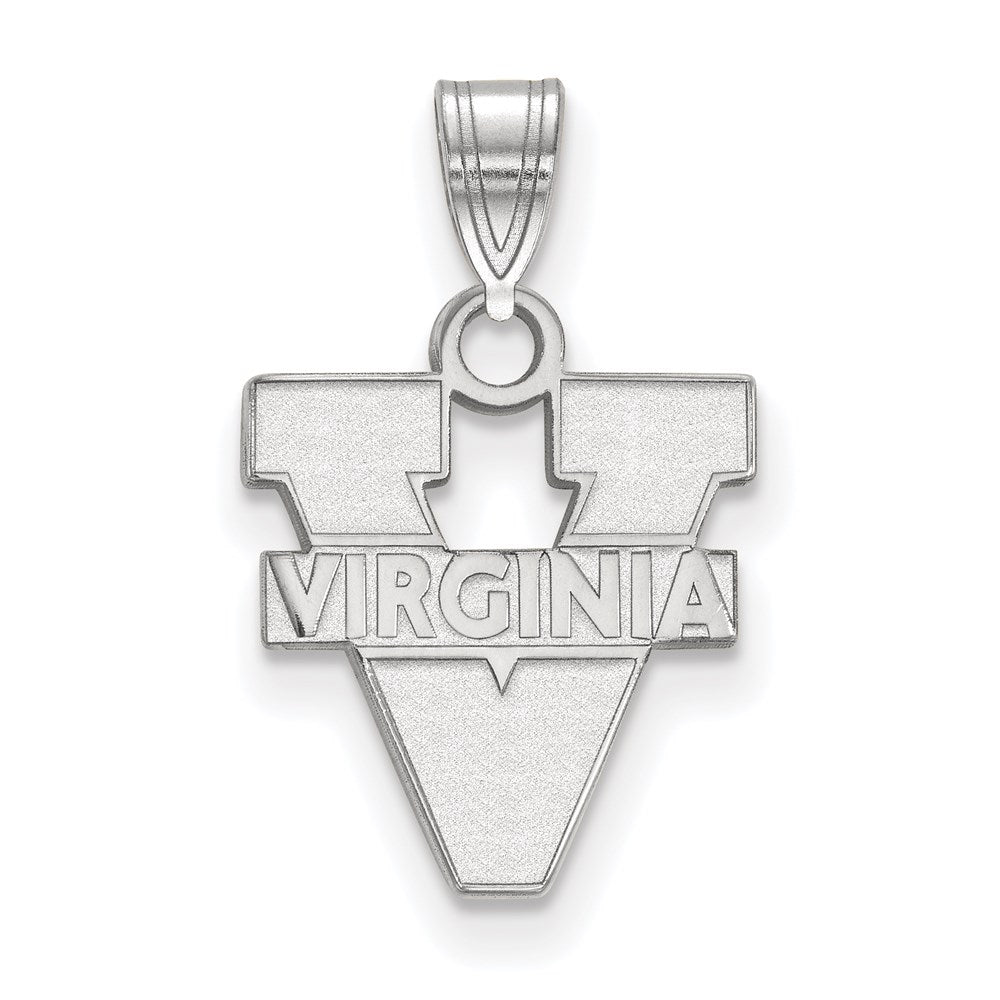 14k White Gold LogoArt University of Virginia Small Pendant