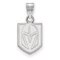 Sterling Silver Rhodium-plated NHL LogoArt NHL Vegas Golden Knights Small Pendant