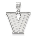 14k White Gold LogoArt Villanova University Letter V Medium Pendant