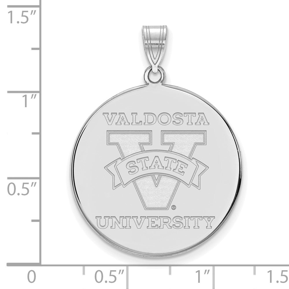 10k White Gold LogoArt Valdosta State University Extra Large Disc Pendant