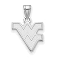 14k White Gold LogoArt West Virginia University W-V Small Pendant