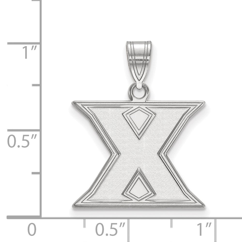 10k White Gold LogoArt Xavier University Letter X Medium Pendant