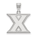 Sterling Silver Rhodium-plated LogoArt Xavier University Letter X Medium Pendant