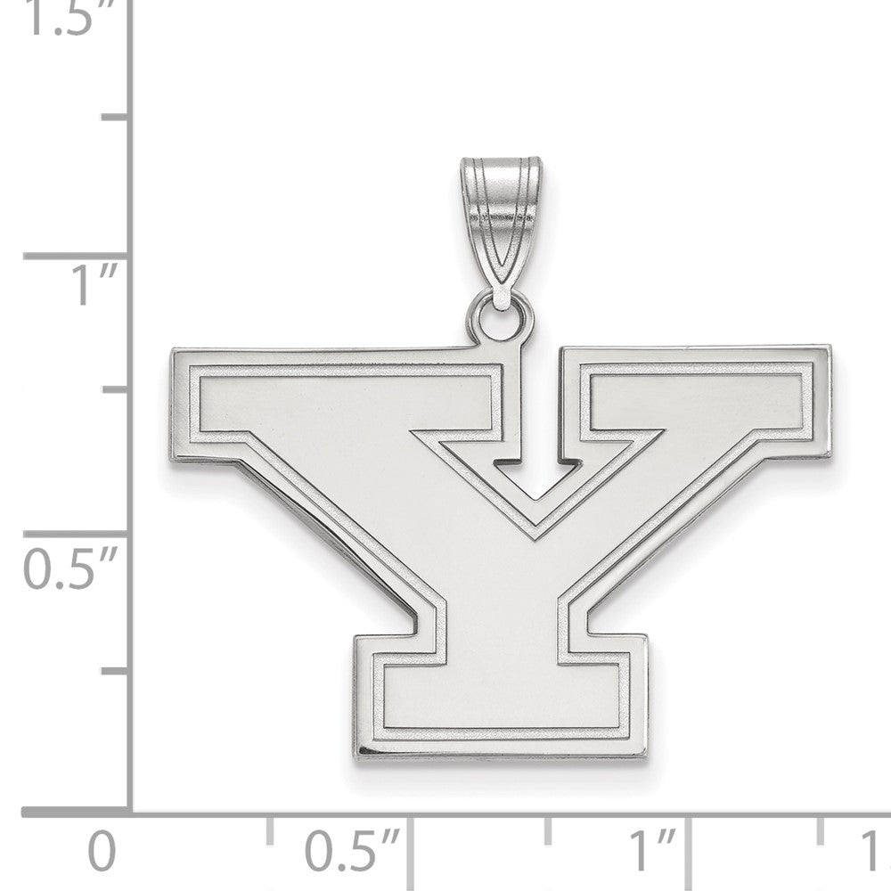 10k White Gold LogoArt Youngstown State University Letter Y Large Pendant