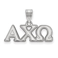 Sterling Silver Rhodium-plated LogoArt Alpha Chi Omega Sorority Greek Letters Medium Pendant