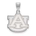 Sterling Silver Rhodium-plated LogoArt Auburn University A-U Medium Pendant