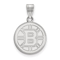 14k White Gold NHL LogoArt Boston Bruins Medium Pendant