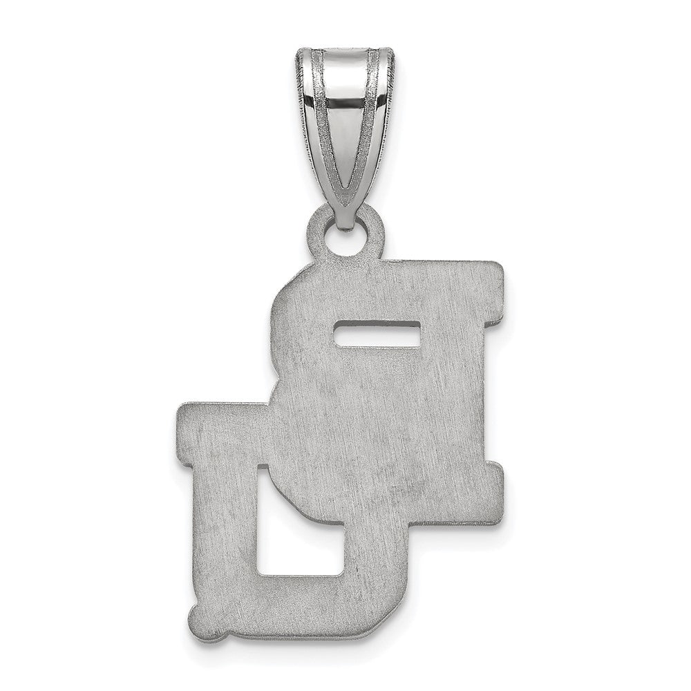 Sterling Silver Rhodium-plated LogoArt Baylor University Bears Medium Pendant