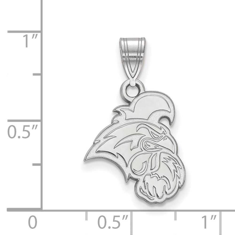 Sterling Silver Rhodium-plated LogoArt Coastal Carolina University Chanticleer Medium Pendant