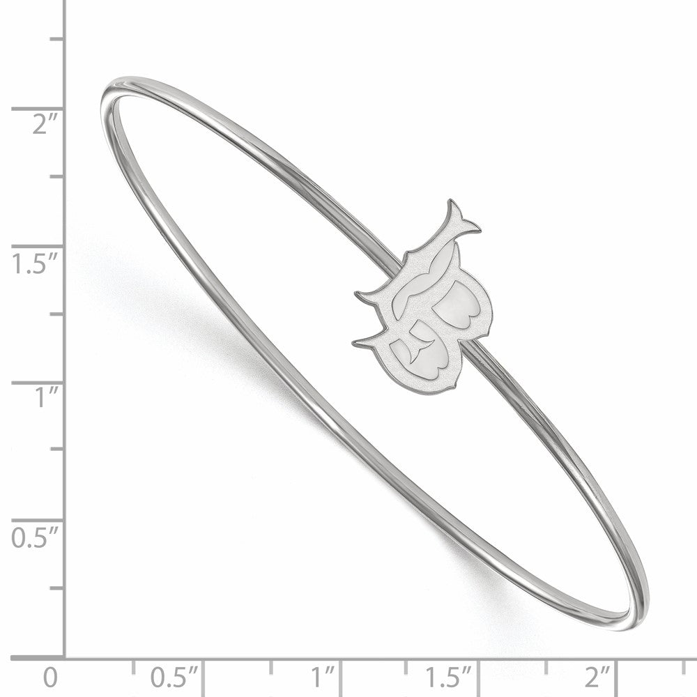 SS Rh-plat LogoArt California State University, Long Beach Slip on Bangle