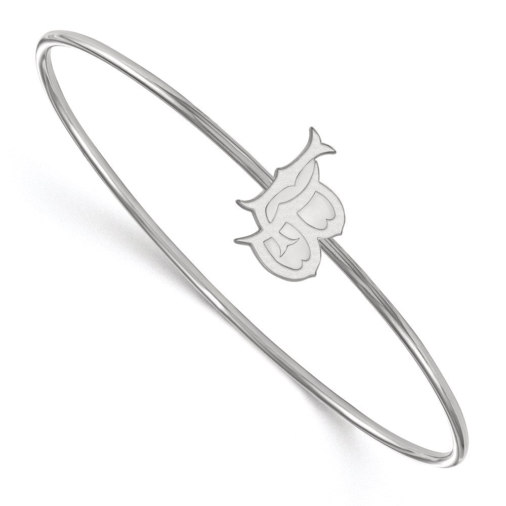 SS Rh-plat LogoArt California State University, Long Beach Slip on Bangle