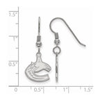 Sterling Silver Rhodium-plated NHL LogoArt Vancouver Canucks Small Dangle Earrings