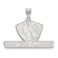 10k White Gold LogoArt Eastern Illinois University Large Pendant