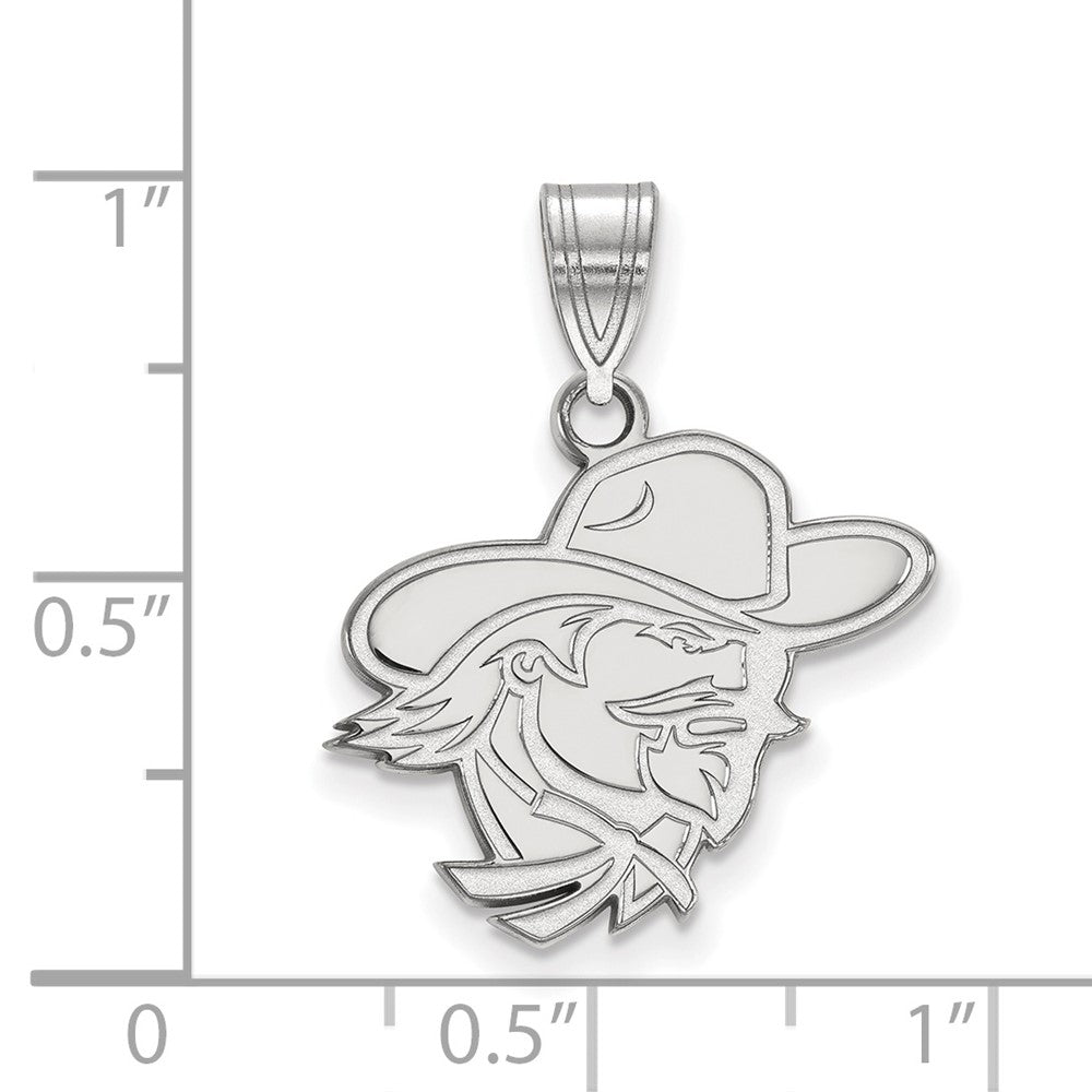 10k White Gold LogoArt Eastern Kentucky University E-K-U Medium Pendant