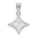 Sterling Silver Rhodium-plated LogoArt Furman University Medium Pendant