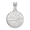 14k White Gold NHL LogoArt New York Islanders Medium Pendant