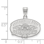 Sterling Silver Rhodium-plated LogoArt Jacksonville State University Medium Pendant