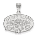 Sterling Silver Rhodium-plated LogoArt Jacksonville State University Medium Pendant