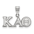 Sterling Silver Rhodium-plated LogoArt Kappa Alpha Theta Sorority Greek Letters Medium Pendant