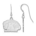Sterling Silver Rhodium-plated LogoArt Kent State University Small Dangle Wire Earrings